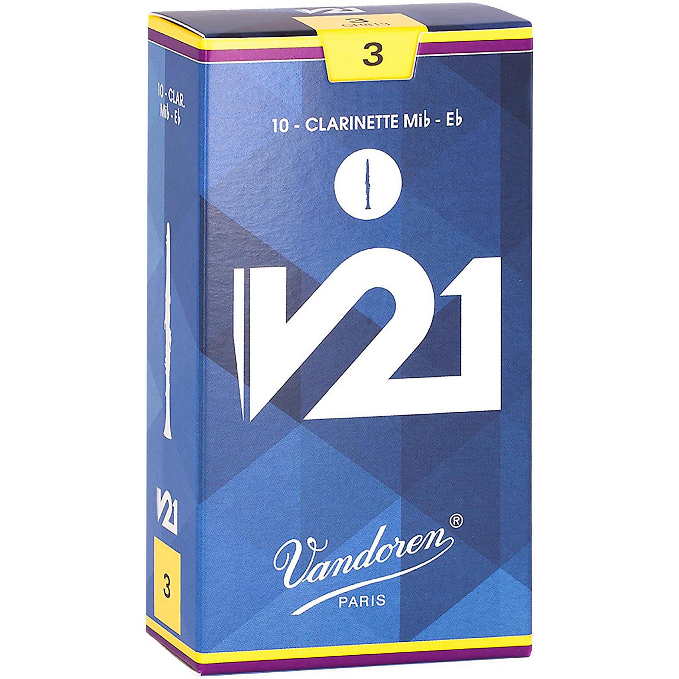 Vandoren V21 Eb Clarinet Reeds 3 - Woodwind & Brasswind