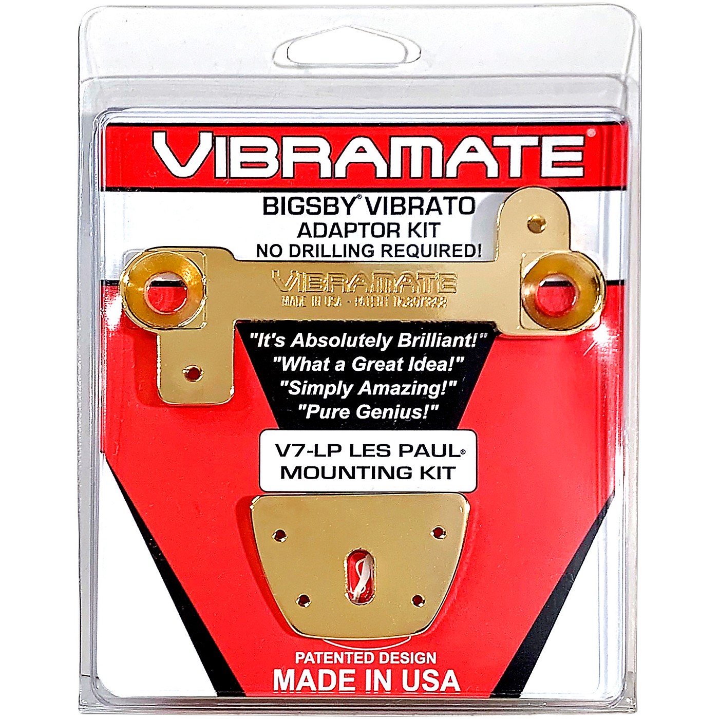 Vibramate V7-LP Mounting Kit for Les Paul Guitars, Gold thumbnail