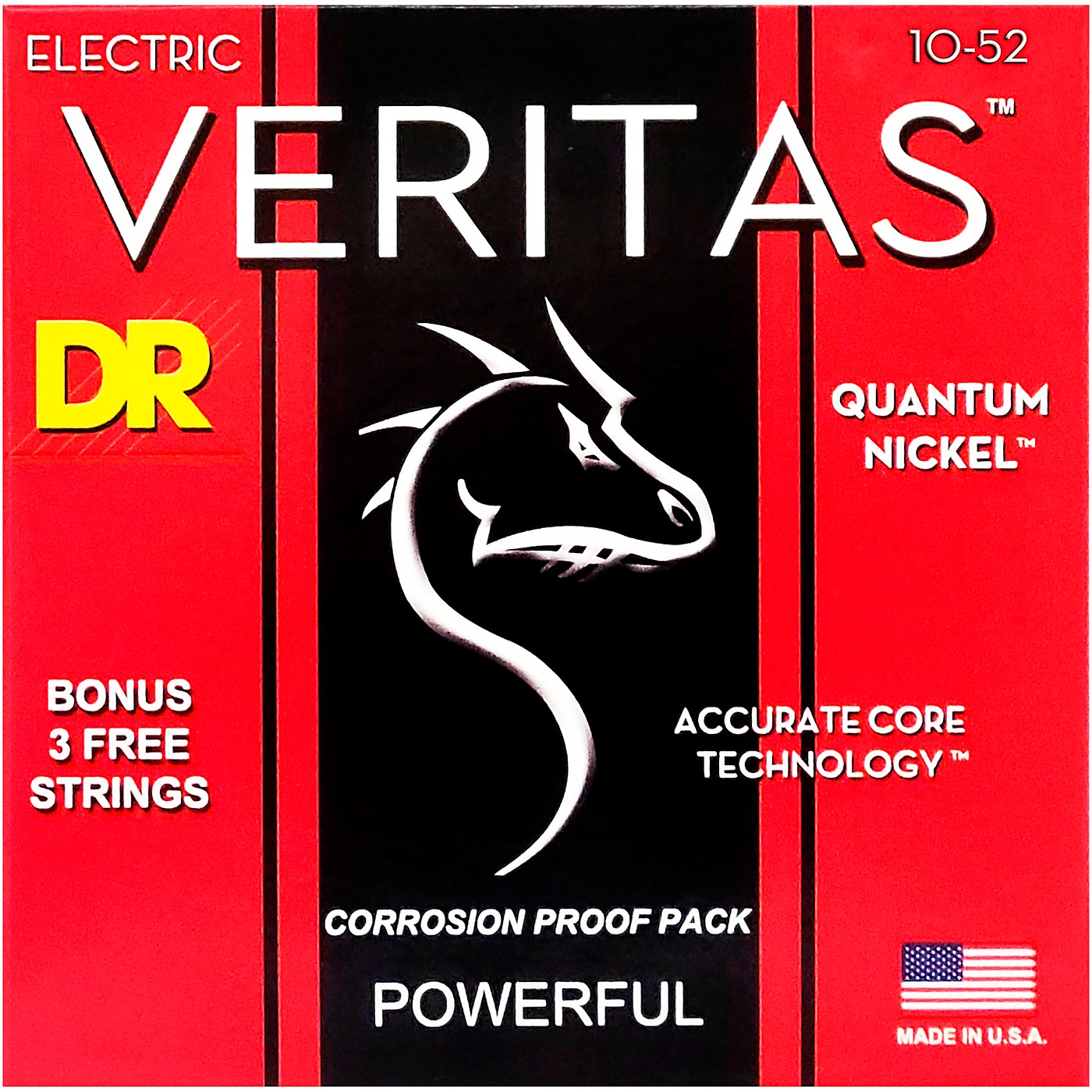 DR Strings VERITAS - Accurate Core Technology Big and Heavy Electric Guitar Strings (10-52) thumbnail