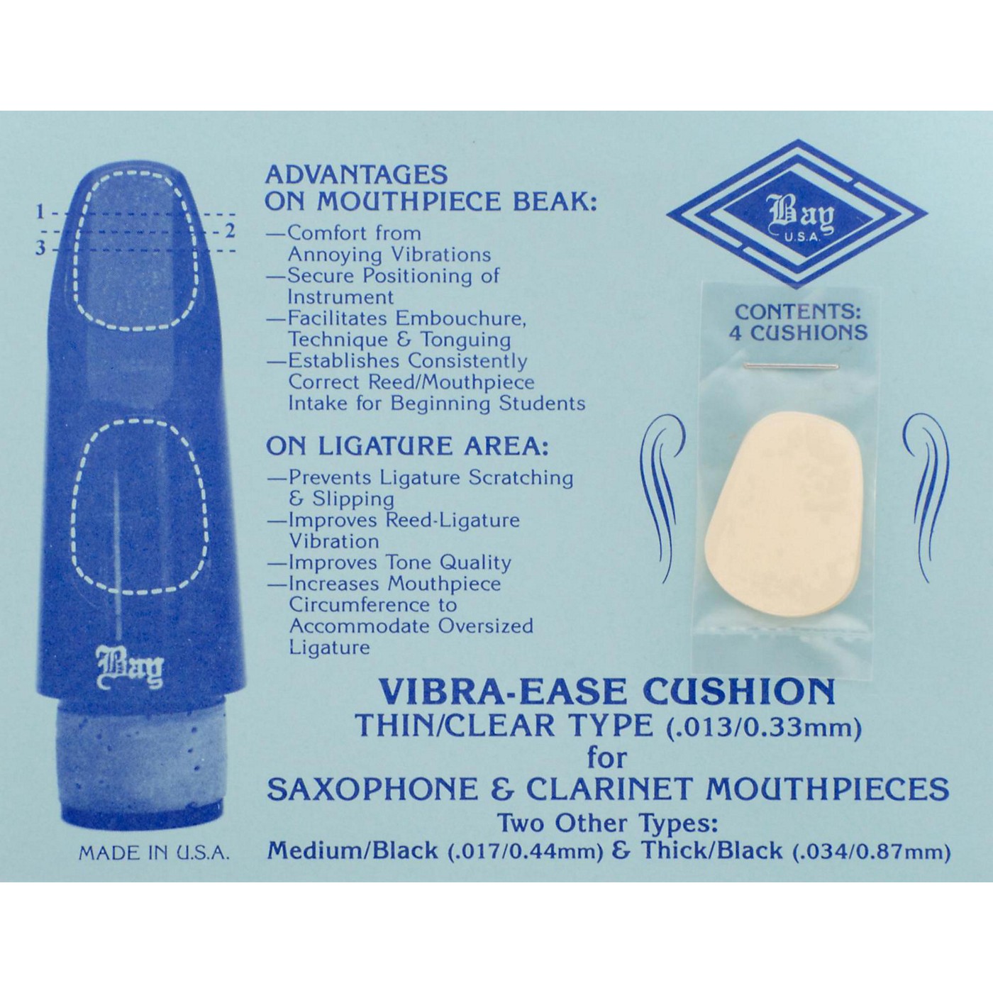 Bay Vibra-Ease Mouthpiece Cushions thumbnail