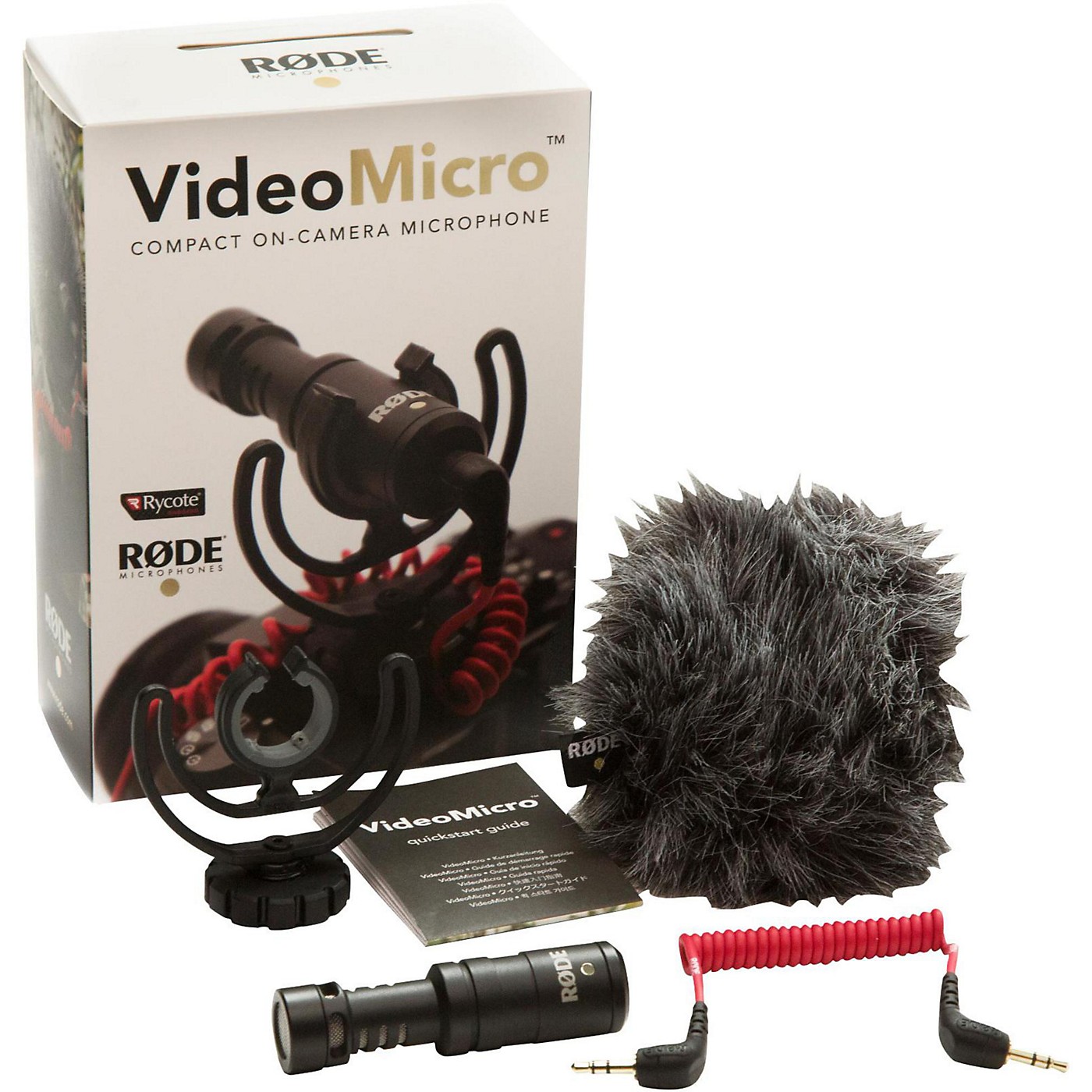 RODE VideoMicro Compact Directional On-Camera Microphone With Shockmount, Windshield and Patch Cable thumbnail