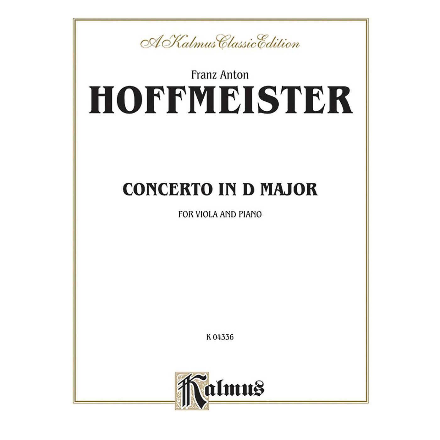 Alfred Viola Concerto in D Major for Viola Viola Concerto in D Major Book thumbnail