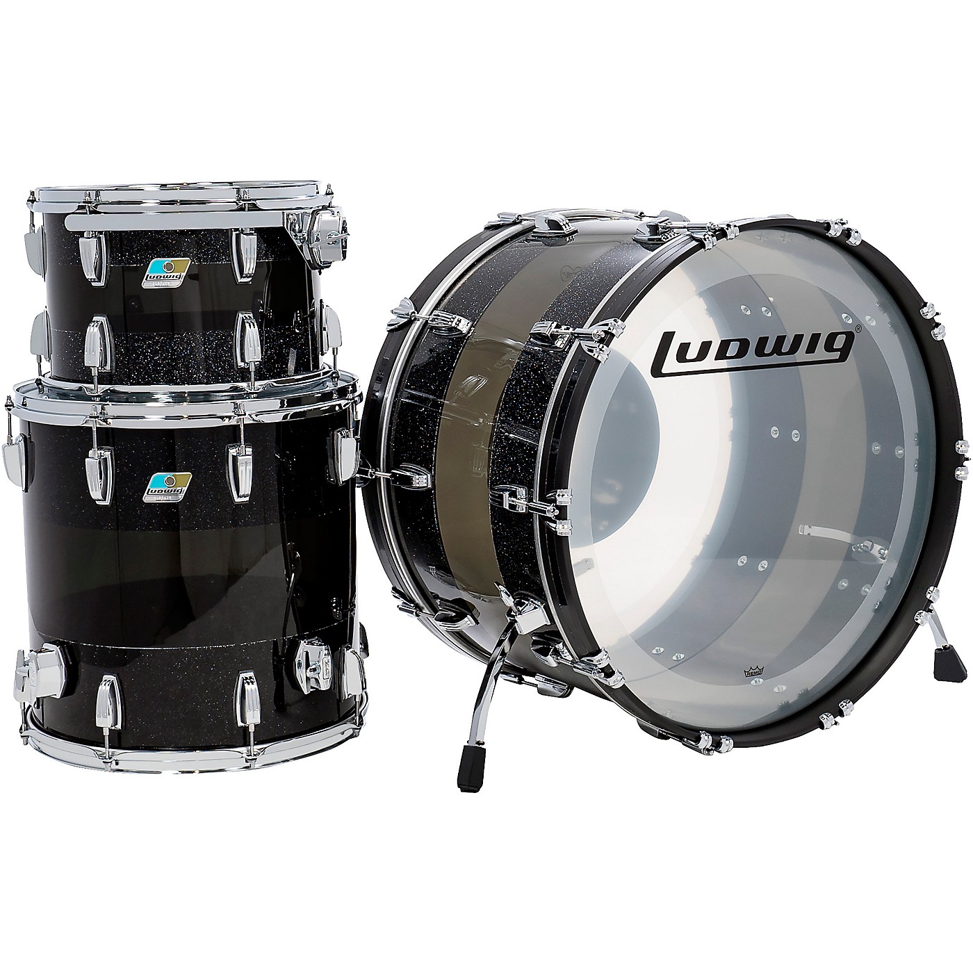 Ludwig Vistalite 50th Anniversary Pro Beat 3-Piece Shell Pack with 24-Inch Bass Drum thumbnail