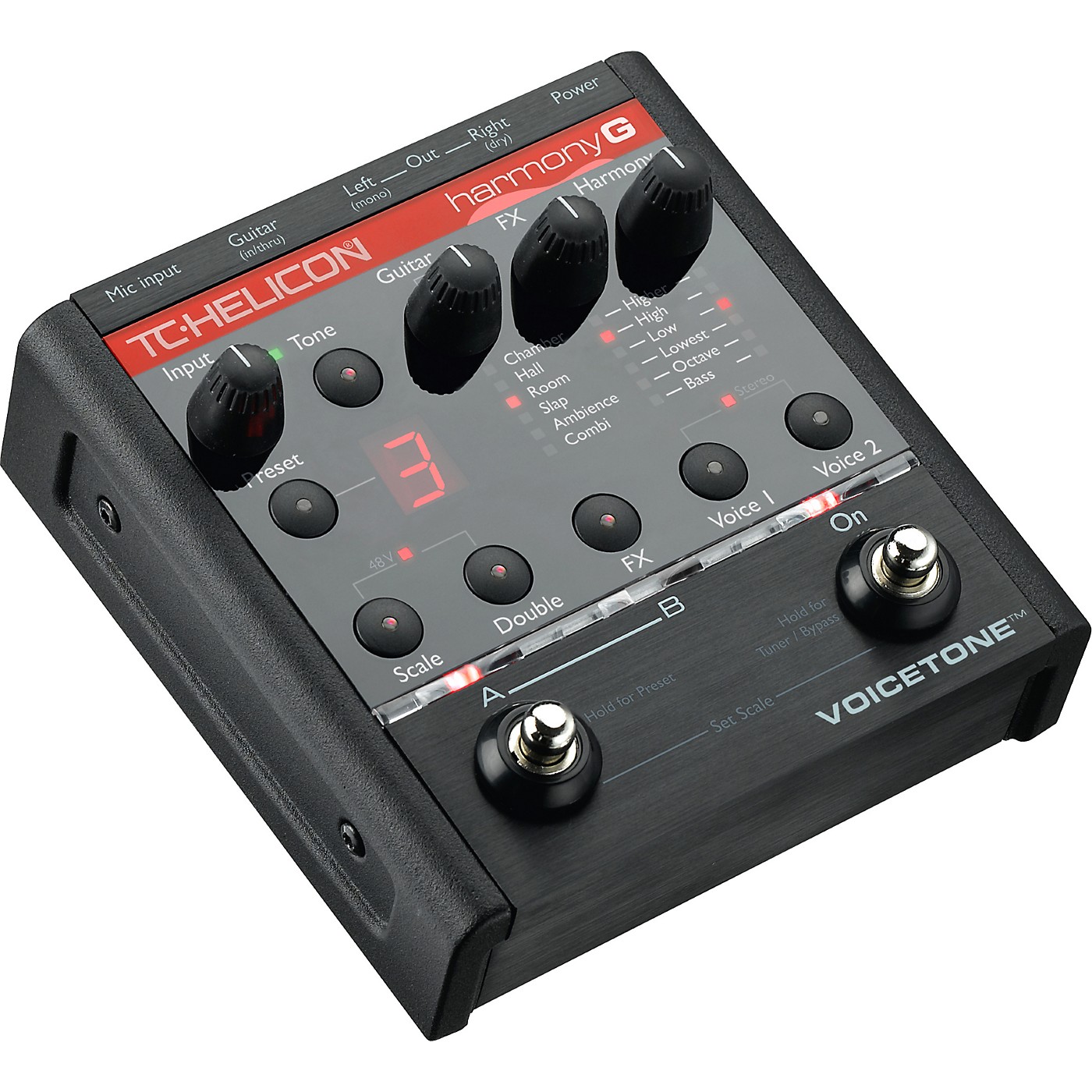 TC Helicon VoiceTone HarmonyG Vocal Effects Pedal for Guitarists