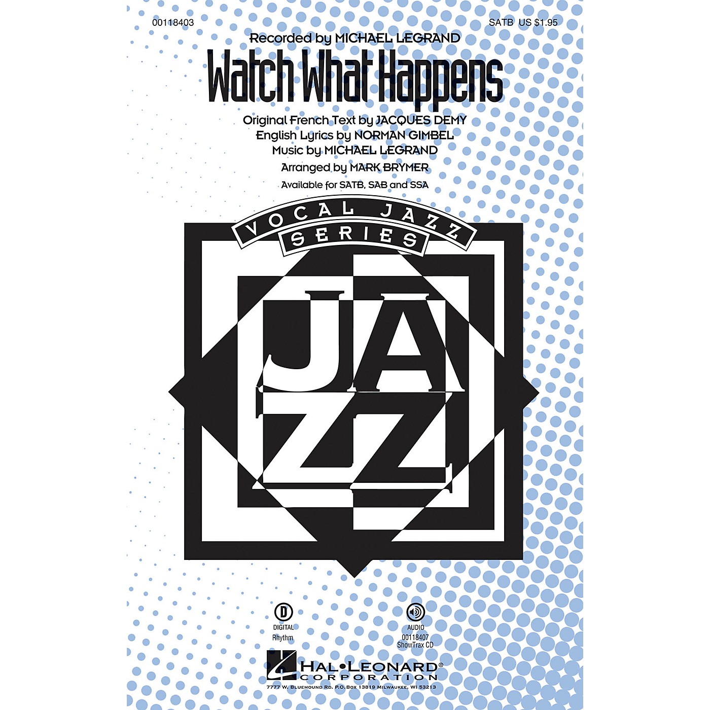 Hal Leonard Watch What Happens SSA Arranged by Mark Brymer thumbnail