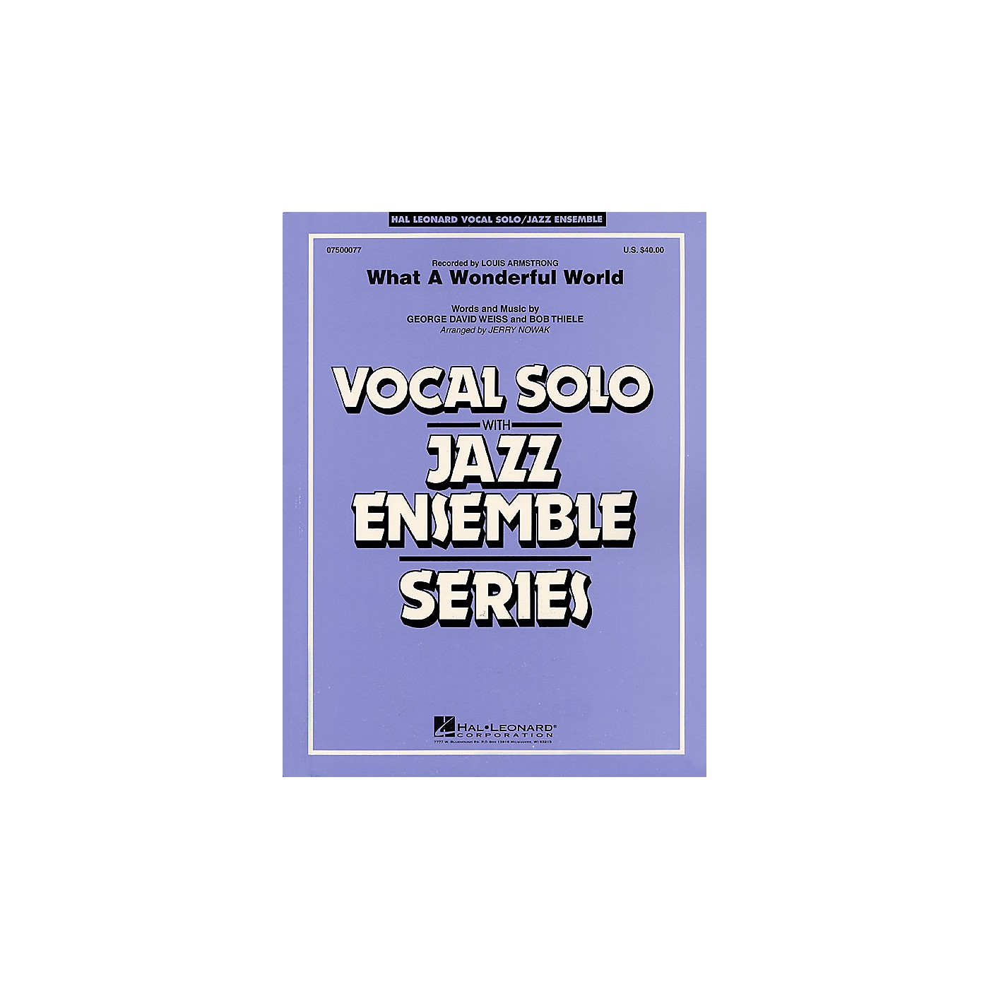 Hal Leonard What a Wonderful World (Key: Eb) Jazz Band Level 4 Composed by Bob Thiele thumbnail