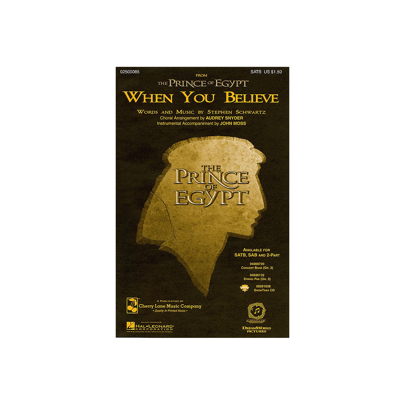 Cherry Lane When You Believe (from The Prince of Egypt) 2-Part Arranged by Audrey Snyder thumbnail