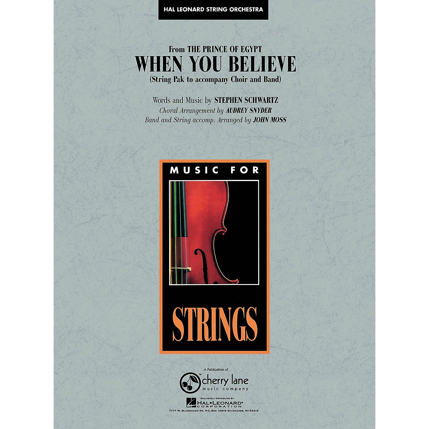 Cherry Lane When You Believe (from The Prince of Egypt) Pop Specials for Strings Series Arranged by John Moss thumbnail