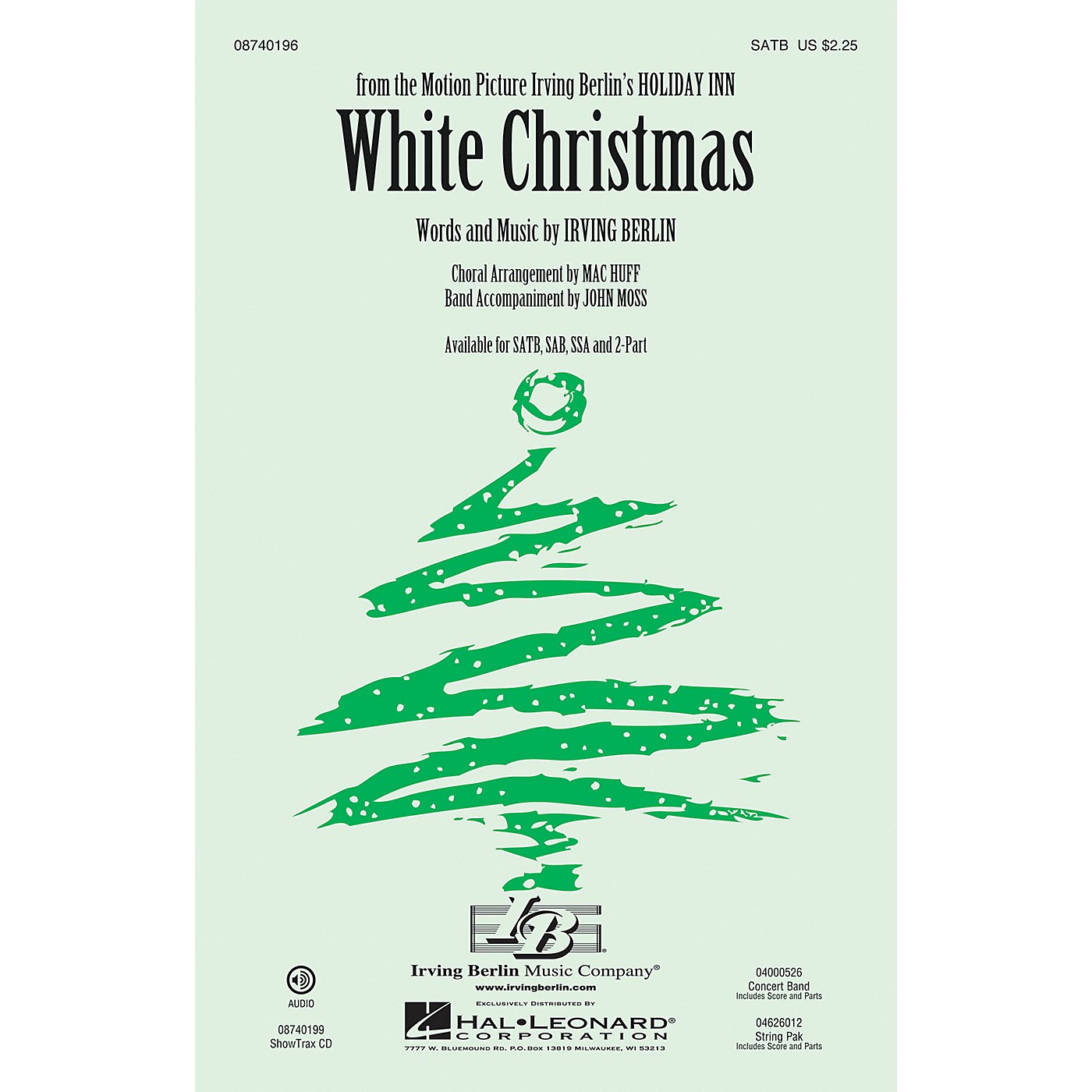 Hal Leonard White Christmas SAB Arranged by Mac Huff thumbnail