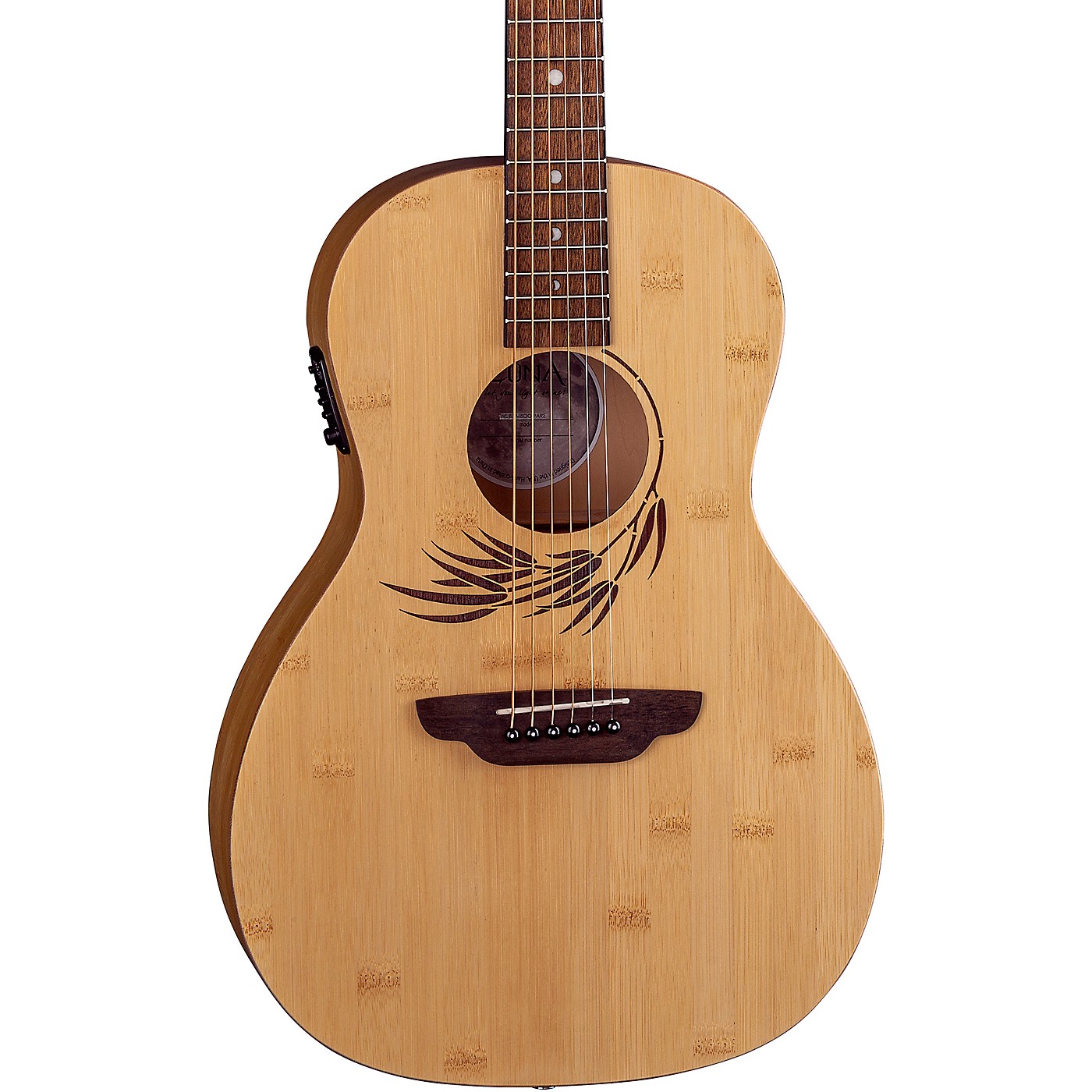 Luna Guitars Woodland Bamboo Parlor Acoustic-Electric Guitar thumbnail