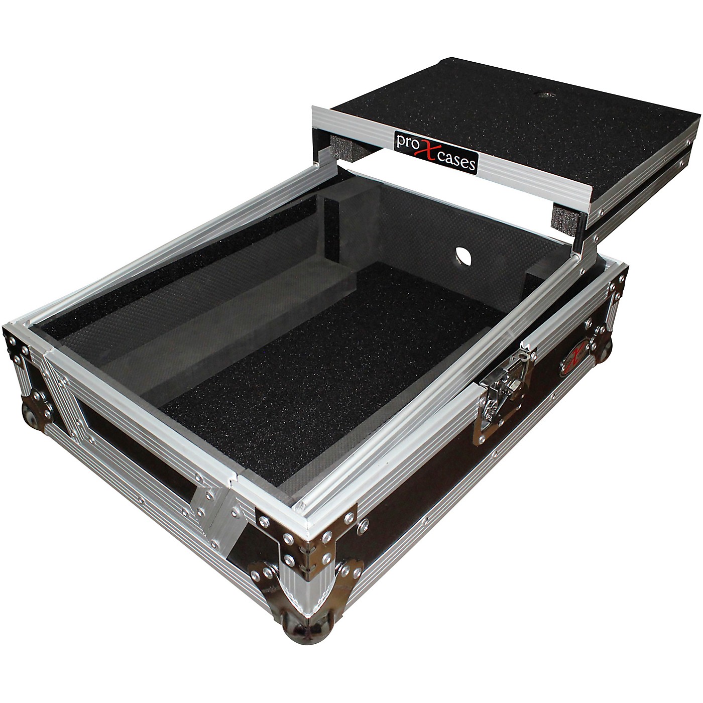 ProX XS-M12LT ATA Style Flight Road Case with Wheels and Sliding Laptop Shelf for 12 in. DJ Mixers thumbnail