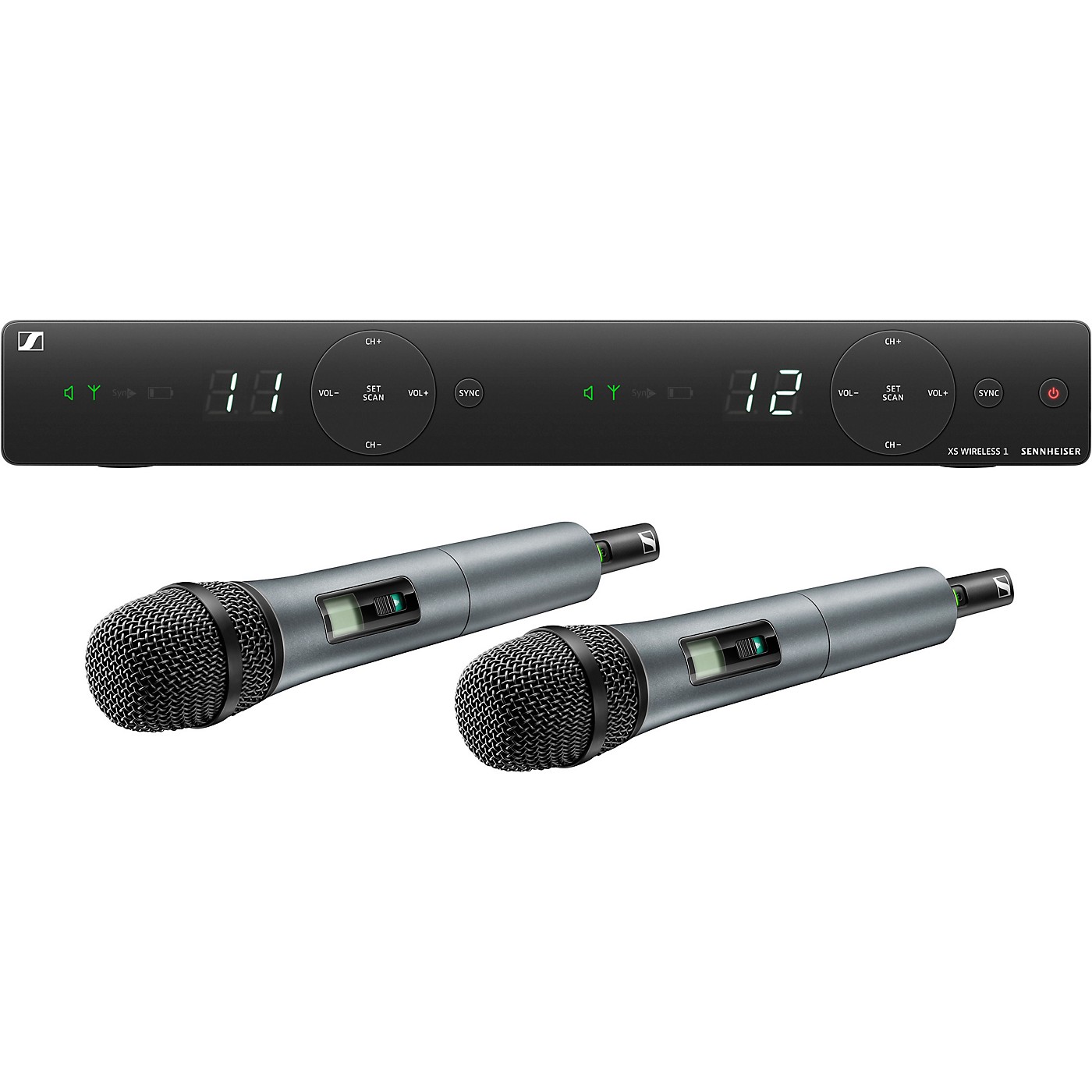 Sennheiser XSW 1-825 DUAL-A Two Channel Handheld Wireless System with e825 Capsules thumbnail