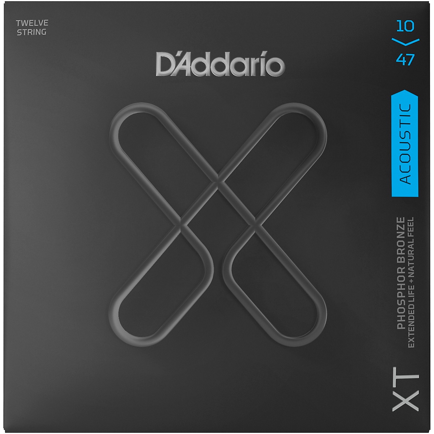 D'Addario XT Acoustic Phosphor Bronze Strings, 12-String Light, 10-47 thumbnail
