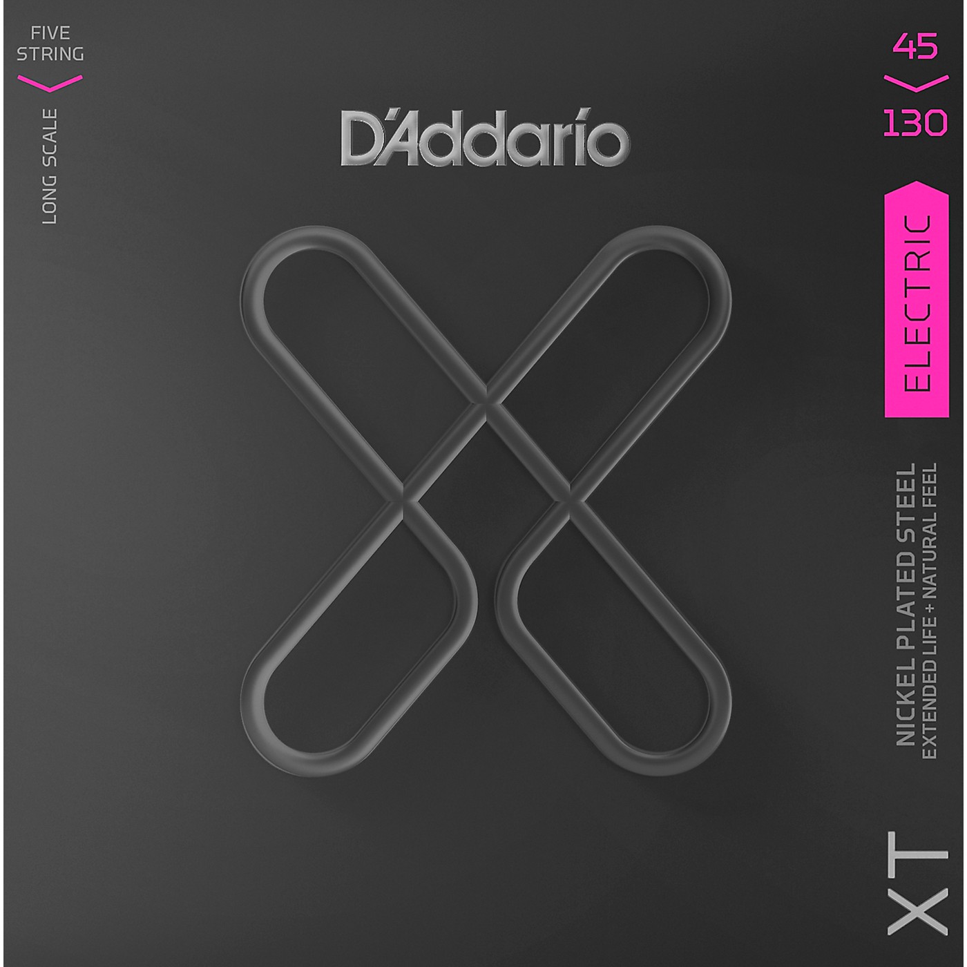 D'Addario XT Electric Bass Coated Nickel, 5-String Regular Light Long Scale 45-130 thumbnail