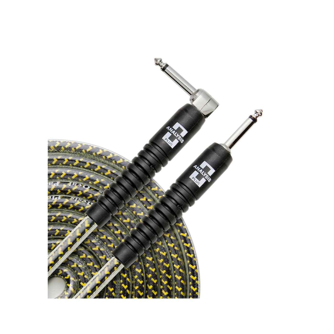 Analysis Plus Yellow Oval Instrument Cable with Overmold Plug w/Straight-Angle Plugs thumbnail