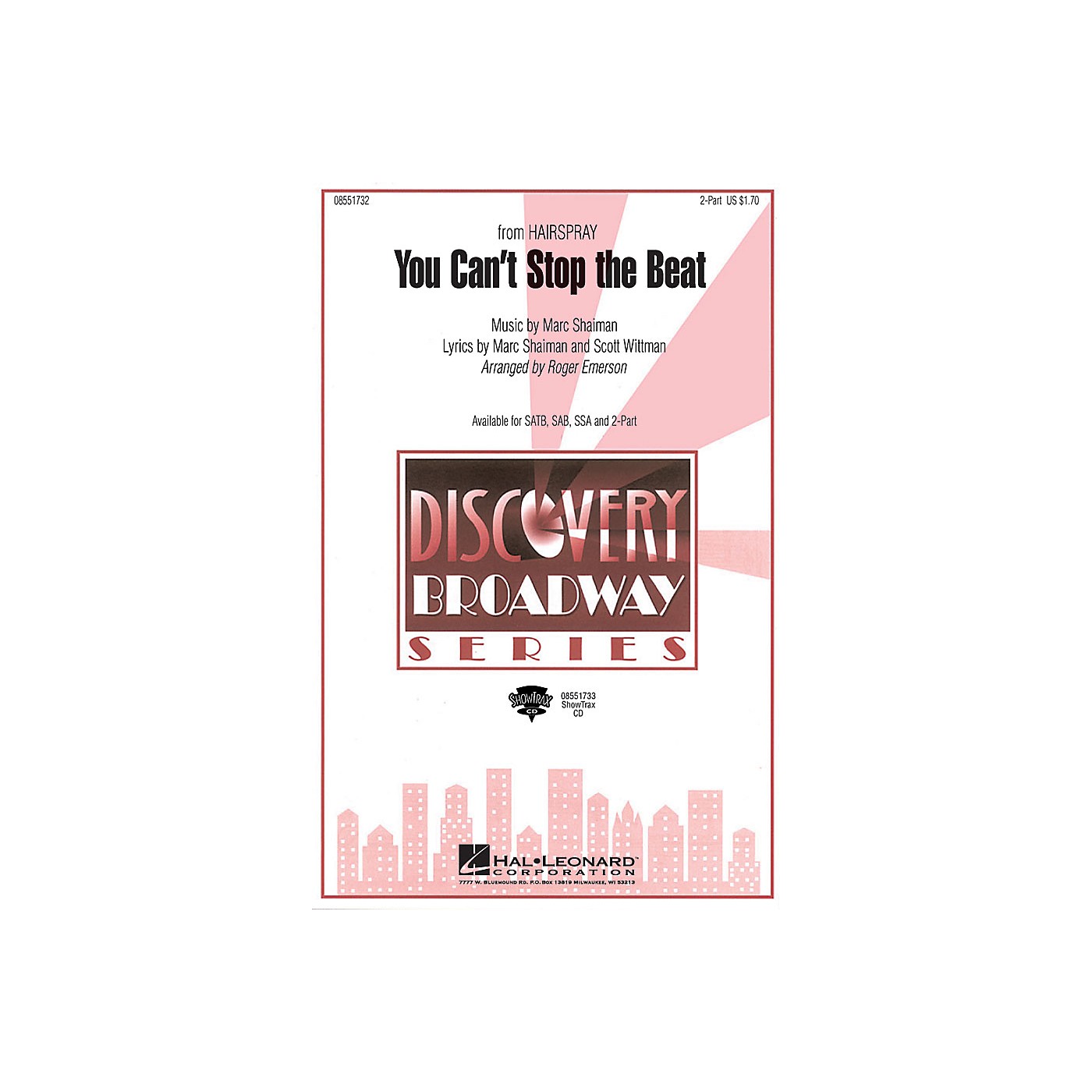 Hal Leonard You Can T Stop The Beat From Hairspray Showtrax Cd Arranged By Roger Emerson Woodwind Brasswind