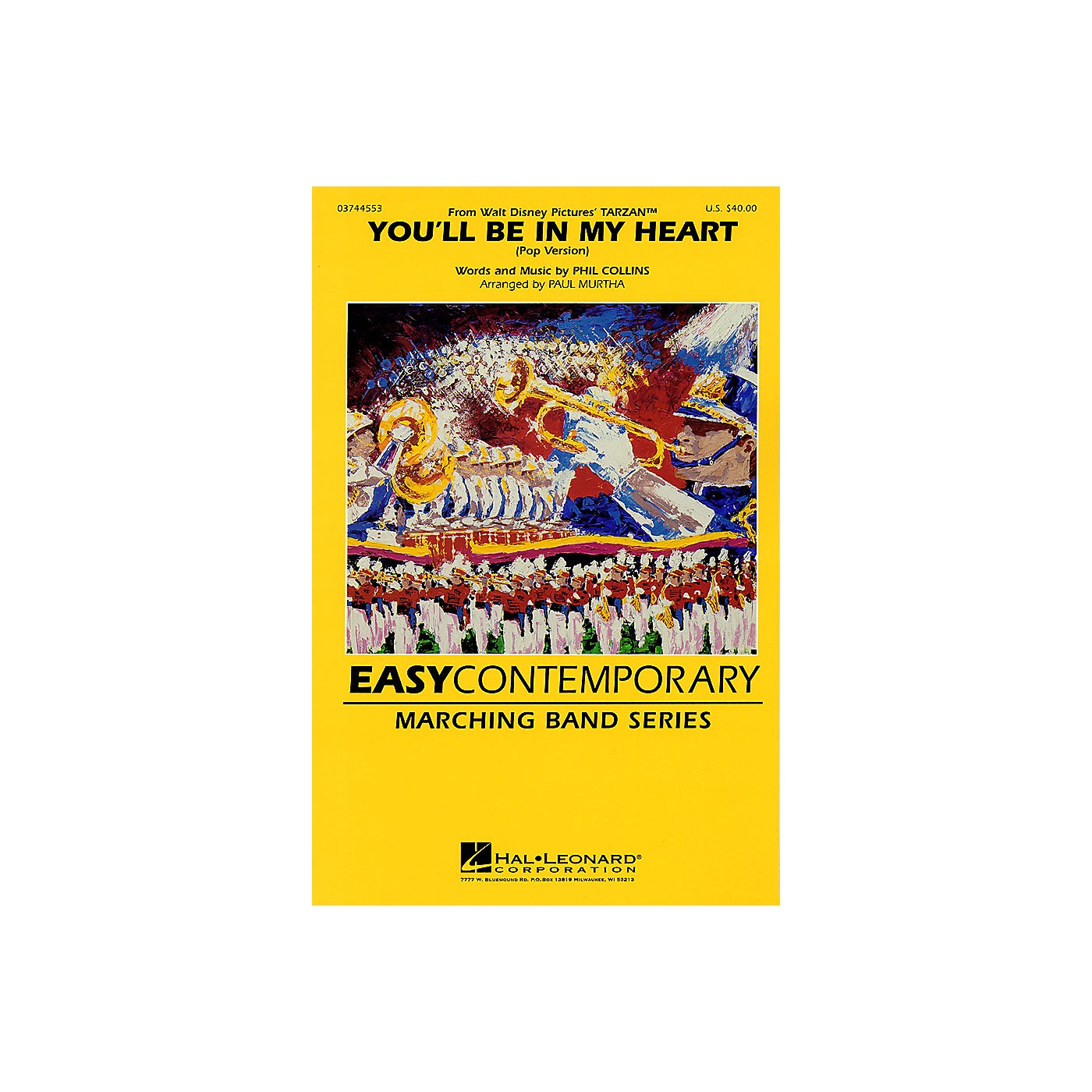 Hal Leonard You'll Be in My Heart (Pop Version) (From Walt Disney's Tarzan) Marching Band Level 2-3 by Paul Murtha thumbnail