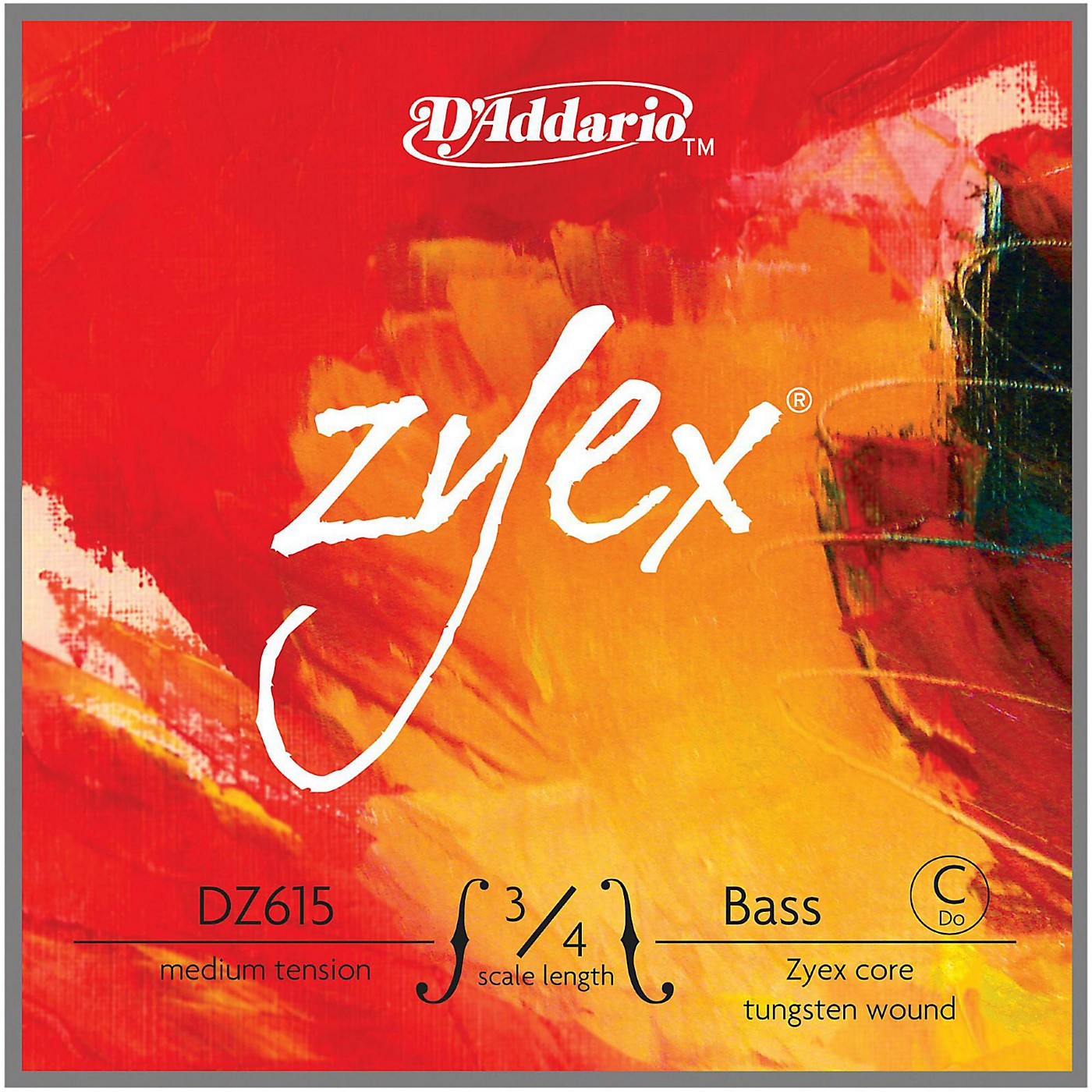 D'Addario Zyex Series Double Bass Low C (Extended E) String thumbnail
