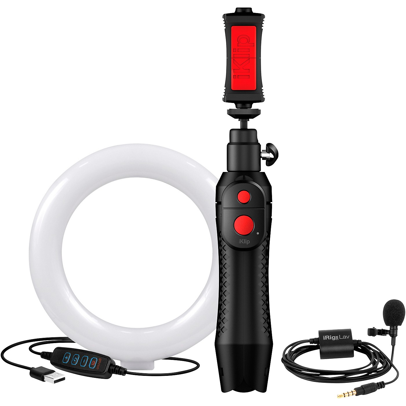 IK Multimedia iRig Video Creator Bundle With Mic, Stand and Ring Light thumbnail